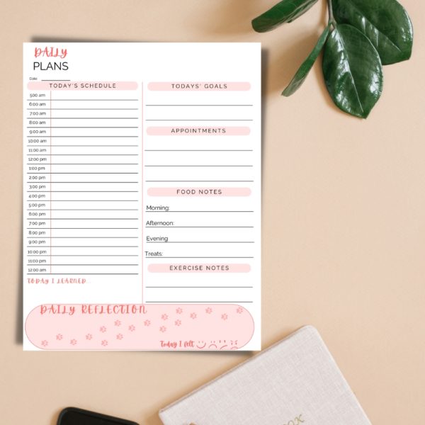 Daily Puppy Planner Page
