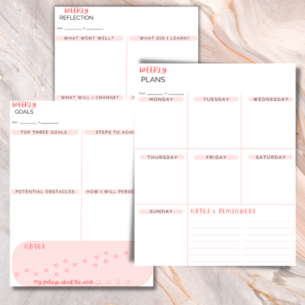 Weekly Puppy Planner Pages